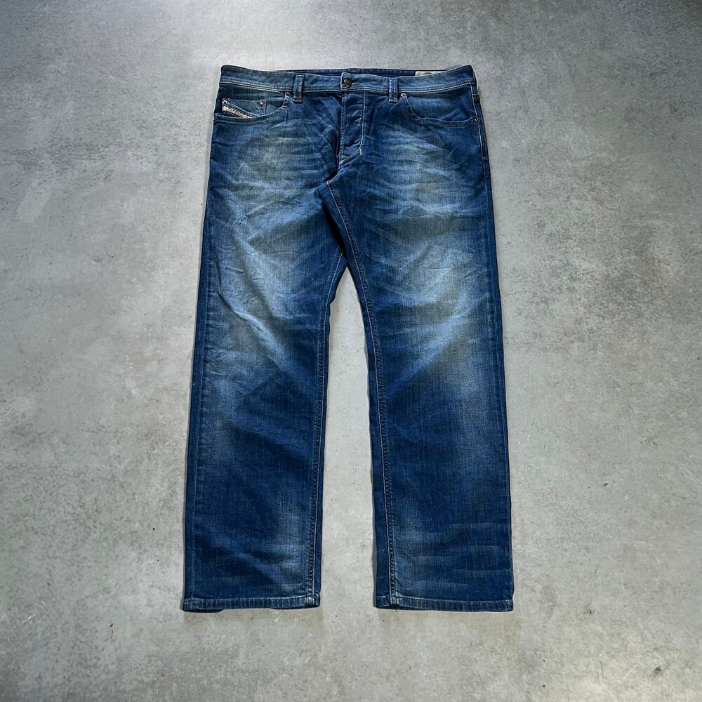 Diesel Larkee Regular Straight Leg Men's Size 38x30 Jeans Classic Fit Blue Denim